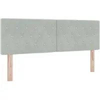 vidaXL Tête de lit gris clair 160 cm velours