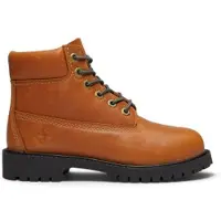 Timberland unisex pour enfant. TB0A6BETEN11 Bottes en cuir Premium blanc (23), Plat, Lacets, Classique, mode enfantine