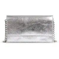 Ted Baker sac à épaule bandoulière Mahiria Lock Detail Purse on a Chain Silver-Col argenté
