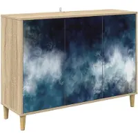 vidaXL Meuble de rangement RAALTE, finition Sonoma, 102 x 33 x 75 cm, fabriqué en panneaux de particules