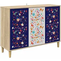 vidaXL Meuble de rangement MAINZ, Sonoma, 102 x 33 x 75 cm, panneaux de particules