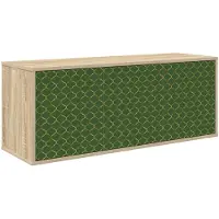 vidaXL Meuble TV mural, modèle GELEEN, 102 x 33 x 40 cm, finition chêne Sonoma