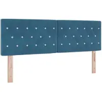 vidaXL Tête de lit bleu foncé 144 cm velours