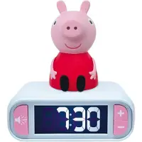 Pipsa Possu Peppa Pig Alarm Clock Rose One Size / EU Plug 220V