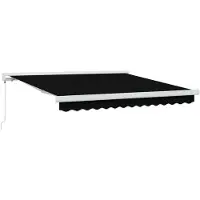 vidaXL Store banne télescopique noir 300 x 250 cm en toile et aluminium