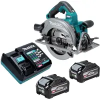Makita Scie circulaire sans fil HS 003 GU201 40 V max. 190 mm sans balais + 2 batteries 4,0 Ah + chargeur