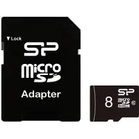 Silicon Power MicroSDHC Card class 10 8GB incl. adapter