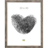 Deknudt Frames Deknudt Cadre photo en bois Premium S45R 20x25 cm gris/beige profil bloc verre clair