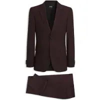 BOSS Costume Slim en laine vierge à micro motif