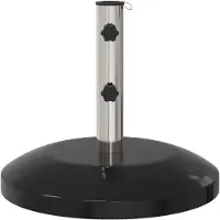 vidaXL Socle de parasol pour mâts de 40 à 50 mm, 26,75 kg, noir