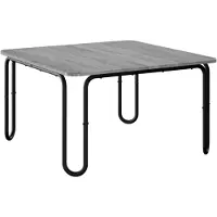 vidaXL Table basse grise imitation bois Sonoma, 100 x 100 x 45 cm, matériau composite bois