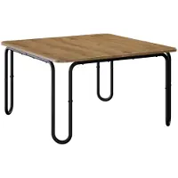 vidaXL Table basse en bois imitation chêne artisanal, 100 x 100 x 45 cm, matériau composite en bois