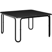 vidaXL Table basse noire, 100 x 100 x 45 cm, en panneaux de particules