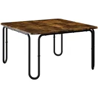 vidaXL Table basse en bois imitation chêne fumé, 79,5 x 79,5 x 45 cm, matériau composite
