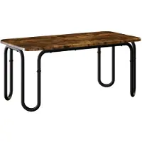 vidaXL Table basse en bois imitation chêne fumé, 100 x 50 x 45 cm, matériau composite en bois