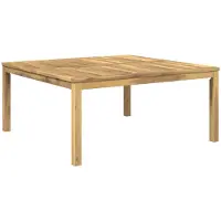 vidaXL Table basse blanche, 100 x 100,5 x 45 cm, en bois d'acacia massif