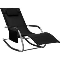 vidaXL Bains de soleil 2 pcs. Textilène noir et gris