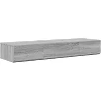 vidaXL Bureau d'ordinateur Sonoma gris, 130 x 40 x 19,5 cm, en panneaux de particules