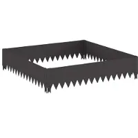 vidaXL Bordure de jardin, 100 x 100 x 20 cm, acier, noir