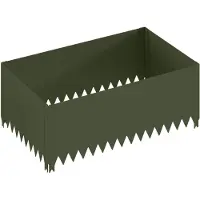 vidaXL Bordure de jardin, 100 x 60 x 35 cm, acier, vert olive