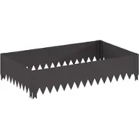 vidaXL Bordure de jardin, 100 x 60 x 20 cm, acier, noir