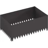 vidaXL Bordure de jardin, 100 x 60 x 35 cm, acier, noir