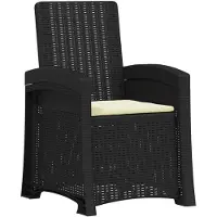 vidaXL Ensemble de jardin pour repas, 7 pièces, anthracite et crème, en polypropylène