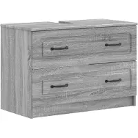 vidaXL Meuble sous-lavabo , modèle UTRECHT, couleur gris Sonoma, dimensions 82 x 41 x 56 cm