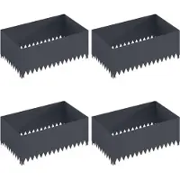 vidaXL Bordure de jardin, lot de 4, 100 x 60 x 35 cm, acier, anthracite