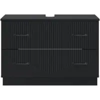 vidaXL Meuble sous-lavabo HOORN, noir, 82 x 41 x 56 cm, fabriqué en panneaux de particules