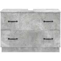 vidaXL Meuble sous-lavabo , modèle HOORN, béton gris, 82 x 41 x 56 cm