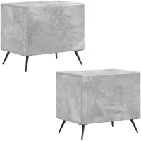 vidaXL Meuble TV , gris béton, fabriqué en panneaux de particules