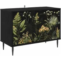 vidaXL Meuble TV RHENEN, 69 x 33 x 50,5 cm, noir, imitation chêne