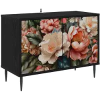vidaXL Meuble TV BORNE, 69 x 33 x 50,5 cm, noir, imitation chêne