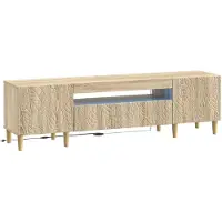 vidaXL Meuble TV LED en bois imitation chêne Sonoma, marque