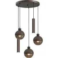 Masterlight Lampe suspendue à 5 lumières Opera Ø 50 cm cacao