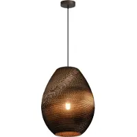 Masterlight Lampe suspendue à une seule lumière Carta Pineapple Cacao papier Ø 39cm