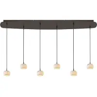 Masterlight Lampe suspendue ovale Alta Cacao à 6 lumières