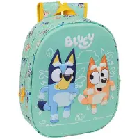 Safta Sac à dos Bluey 3D, 8,64 litres, vert, pour enfants, vert, taille unique