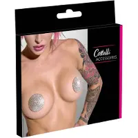 Cottelli - autocollants pour tétons avec strass (argent)