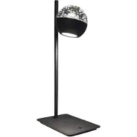 Steinhauer Lampe de bureau à LED Belluno noir avec verre - ajustable