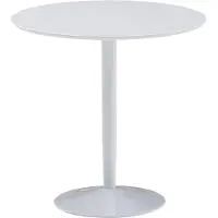 Wohnling Table de salle à manger ronde 75x75x74 cm petite table de cuisine blanc brillant |
