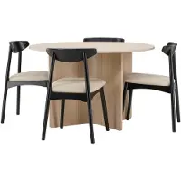 Ebuy24 Tyresö ensemble pour salle à manger table à manger blanchi 4 chaises blanchi.
