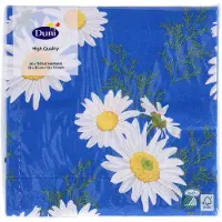 Duni 20 SERVIETTEN 33X33 DAISY BLUE