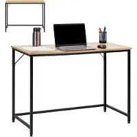 Springos Bureau moderne pour jeunes 100 × 50 × 76 cm ¿ Table industrielle style loft aspect bois
