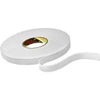 3M Ruban adhésif mousse double face polyéthylène, blanc