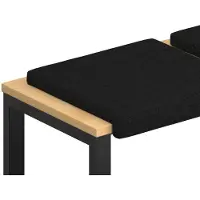 vidaXL Coussins de banc, 2 pièces, tissu noir, profondeur 35 cm
