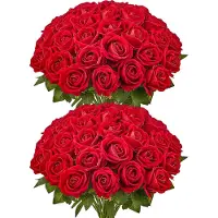 Vevor Rose Artificielle Lot de 60 Fleurs Artificielles 508 mm Bouquets de Fausses Fleurs Aspect Réaliste avec Tête de Rose 70 mm