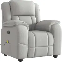 vidaXL Fauteuil de massage gris nuageux Tissu