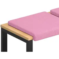 vidaXL Coussins de banc, lot de 4, tissu rose, profondeur 35 cm